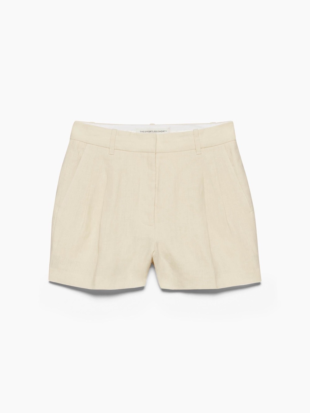 Aritzia The Effortless Short Linen Mini Bottoms Pleated Trousers Birch